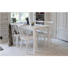Matbord Backagård Förlängningsbart 120x75 cm - Vit