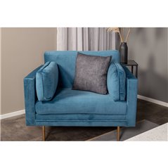 Bom - Single Chair Velvet - Blue