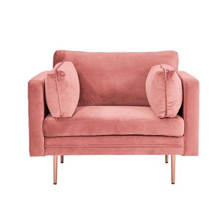 Boom - Single Chair Velvet - Dusty pinkki
