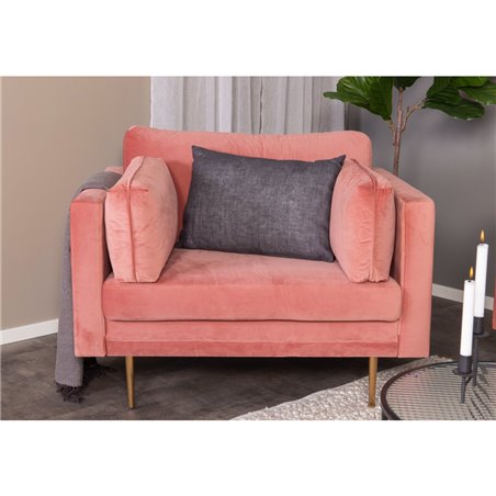 Boom - Single Chair Velvet - Dusty pink