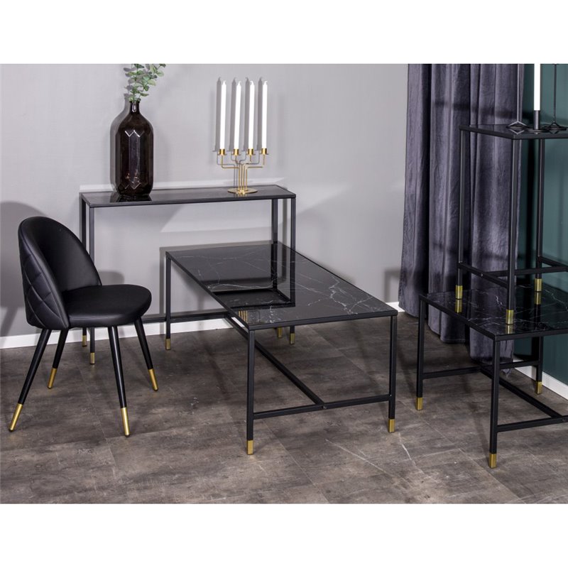 Dipp Sofa Table 130*60 - Black / Brass