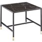 Dipp Square Sofa Table - 60*60*44 - Black / Brass