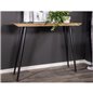 Edge Side Table - Black / vintage Teak-look