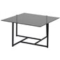 Hybrid Sofa Table - Black / Grey Smokey Glass 80*80cm