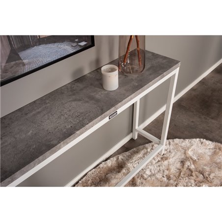 Relief pöytä Rise 110 cm - Concrete-Look / valkoinen