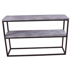 Purkauspöytä Rise Double Shelves 110 cm - Concrete-Look / musta