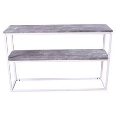 Purkauspöytä Rise Double Shelves 110 cm - Concrete-Look / Valkoinen