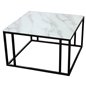 Sohvapöytä Rock 2,0 75 cm - Vaalea marmori / musta