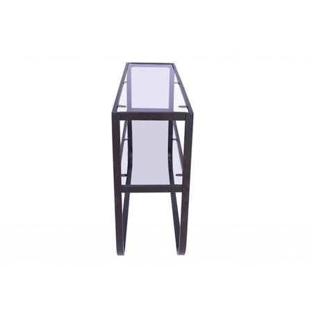 Aflastningsbord Rocker 110 cm - Mørkt glas / Sort