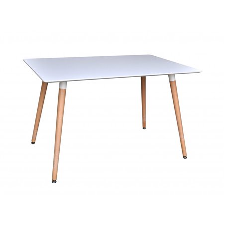 Spisebord 120 cm - Hvid / Træ