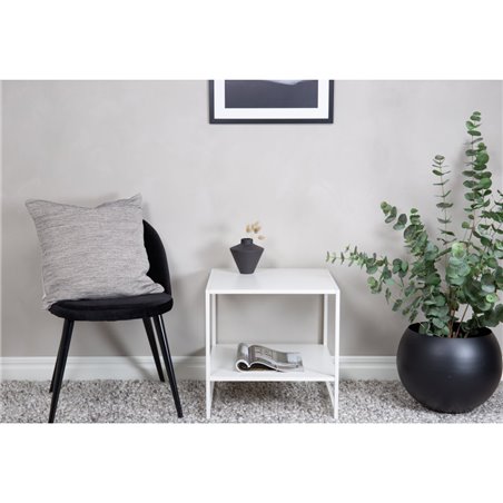 Staal - Side table with Shelf - White