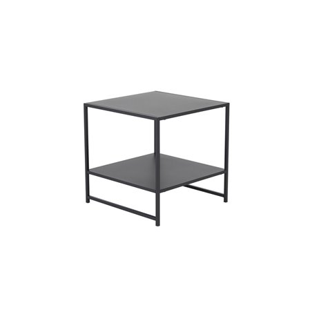 Staal - Side table with Shelf - Black