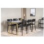 Estelle Dining Table 200*90*H76 - Grey / Brass, Polly Dining Chair - Black / Black_6