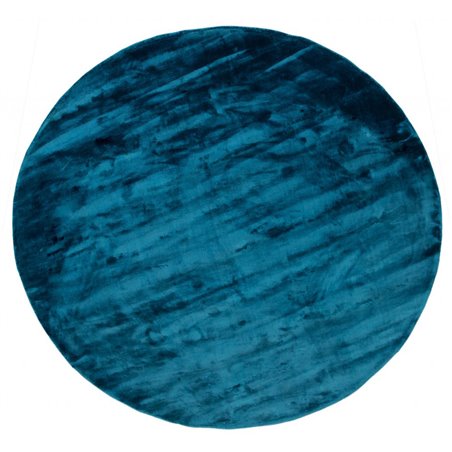 Indra Viscose Carpet - ø200cm - Turquoise