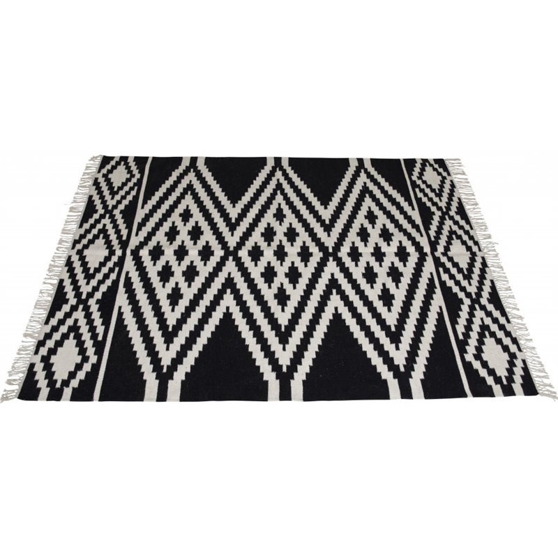 Indari Wool Carpet - 170*240 - Black / White