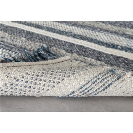 Agra Wool Carpet - 170*240 - Navy Blue / Grey