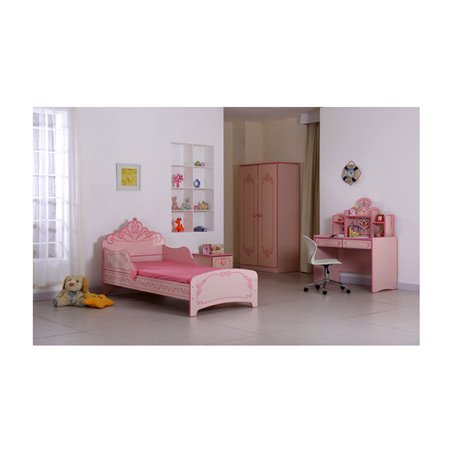 Tremmeseng Princess Crown 200x100 cm - Pink