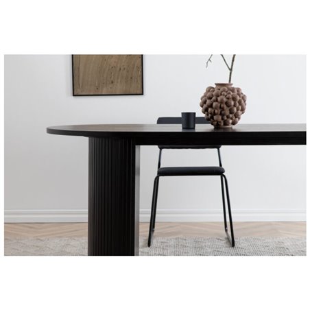 Bianca Oval Dining Table - Black / Black Veneer