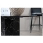 Marbs Round Dining Table - Black / Black Glass Marble