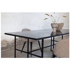 Leif Dining Table - Black / Black smoked smoked Glass