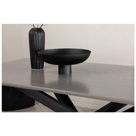 Piazza Dining Table - Black / Grey Veneer