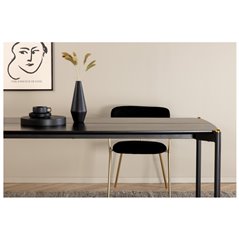 Pelle Dining Table - Black / black Black