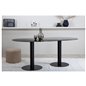 Pillan Oval Dining Table - Black / Black Glass Marble