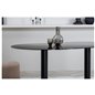 Pillan Oval Dining Table - Black / Black Glass Marble