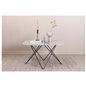 Tristar Sofa Table - Black / Grey Glass Marble