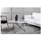 Tristar Sofa Table - Black / White Glass Marble