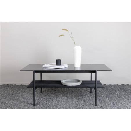 Von Staf Sofa Table - black / Black Glass Marble