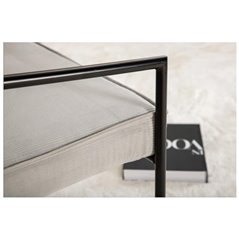 Rakel Single Sofa - Black / Grey Corduroy