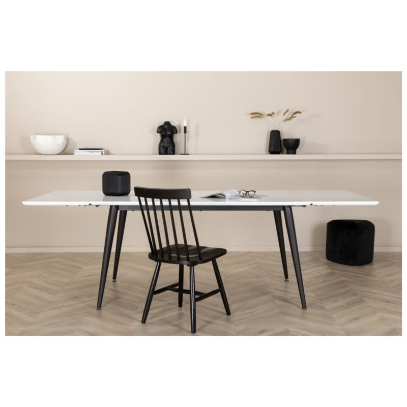 Jimmy Dining Table - Black / White HPL