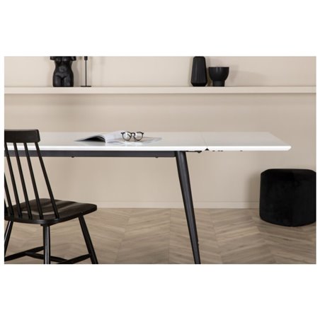 Jimmy Dining Table - Black / White HPL