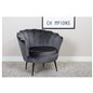 Calais Single Sofa - Black / Dark Grey Velvet