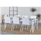 Udendørs bord / Spisebord Break 205x90 cm - Grå / Hvid