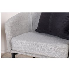 Fluffy Single Sofa - Sort / Grå Stof