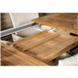 Panama - Bord - 152/210 * 90 - Hvid Alu / Teak