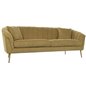 3-mans soffa DKD Home Decor Gul Polyester Metall (225 x 100 x 85 cm)