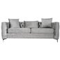3-istuttava sohva DKD Home Decor Polyesteri Metalli Vaaleanharmaa (210 x 88 x 76 cm)