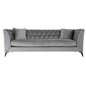3-istuttava sohva DKD Home Decor Polyesteri Metalli Vaaleanharmaa (230 x 88 x 81 cm)
