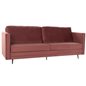 3-istuttava sohva DKD Home Decor Red Polyesteri Metal Golden (210 x 78 x 85 cm)