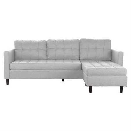 Chaiselong / sofa sofa DKD Home Decor Beige Polyester Gummi træ Vintage (219 x 151 x 83 cm)
