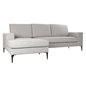 Chaiselong / Divan sofa DKD Home Decor Grå Polyester Metal (240 x 160 x 88 cm)