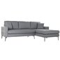 Leposohva / Divaani sohva DKD Home Decor pellava Metalli Tummanharmaa (237 x 160 x 85 cm)