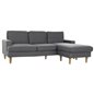 Leposohva / Divaani sohva DKD Home Decor liinavaatteet perinteinen tummanharmaa (193 x 131 x 77 cm)