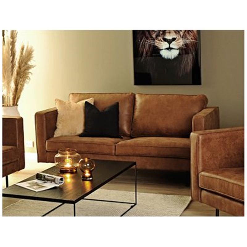 Sofa 2,5-personers Texas - Brun / Cognac - Stof