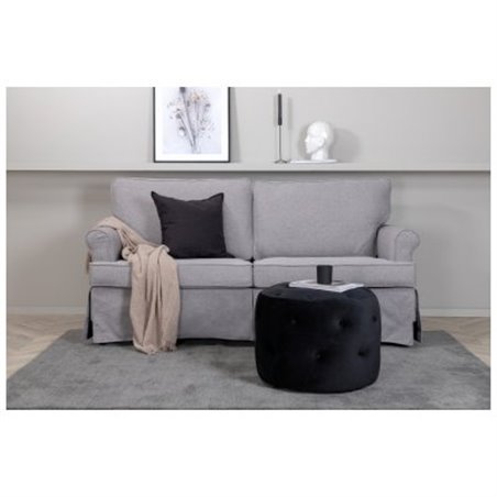 Anton sohva - musta/harmaa kangas