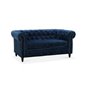 Sohva 2-paikkainen Chesterfield Cambridge - Sininen - Velvet