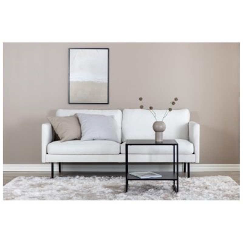 Zoom 2-seat sofa - Black / Light Beige Fabric
